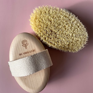 Body brush Tampico Beech wood, natural agave fiber, 100% cotton , BC Organic Szczotka do masażu Tampico