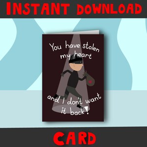 Mi hai rubato il cuore, Biglietto d'amore, Biglietto di anniversario, Biglietto di San Valentino, Download istantaneo digitale e Non lo rivoglio indietro, Biglietto di apprezzamento