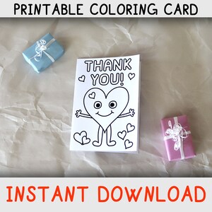 Afdrukbare bedankkaart met knuffelhart, Instant Digitale download bedankkaart voor kinderen om te geven, aan kinderen te geven
