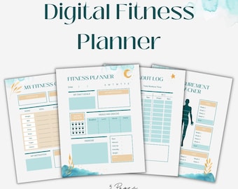 Fitness Planner | Wellness Planner |  Digital Journal | FREE 30-Day Self Care Challenge | DIGITAL DOWNLOAD