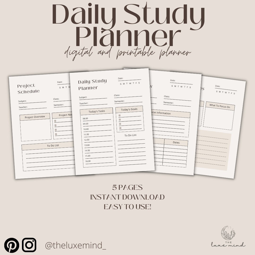 Student Planner, Assignment Tracker | Digital Planner | DIGITAL ...