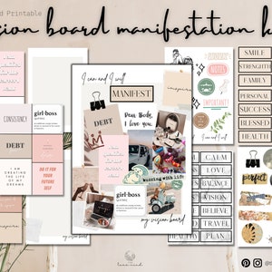 Vision Board Book Art Clips Vision Board Digital Download Vision Board Book  for Women Vision Board Art Book for Teen Girls Vision Board Art 