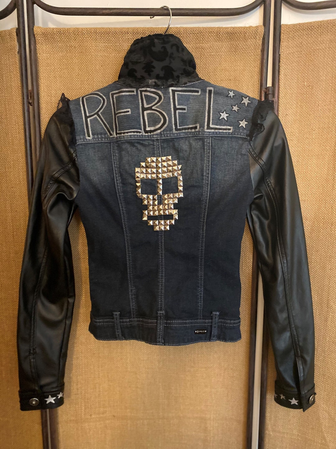 Rebel Rocker Style Rebel Rocker Denim Jacket - Etsy