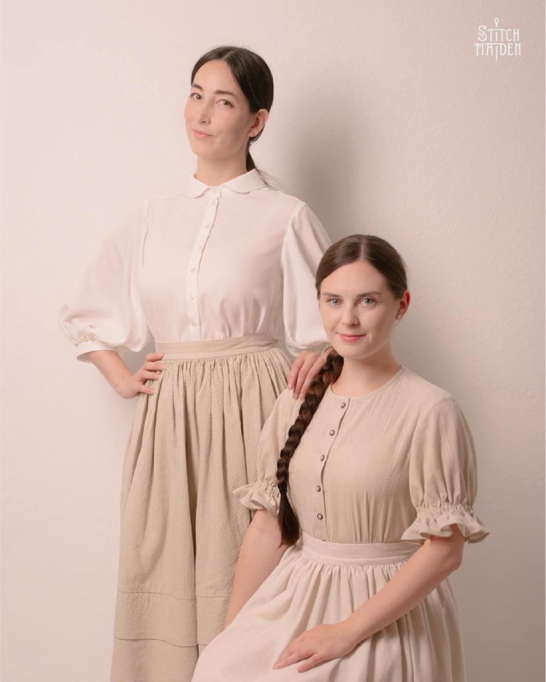 Snapdragon Blouse | EU 34-46 | PDF Sewing pattern | Instant download A4, US Letter, A0 pattern | 3 versions statement sleeve shirt afbeelding 10