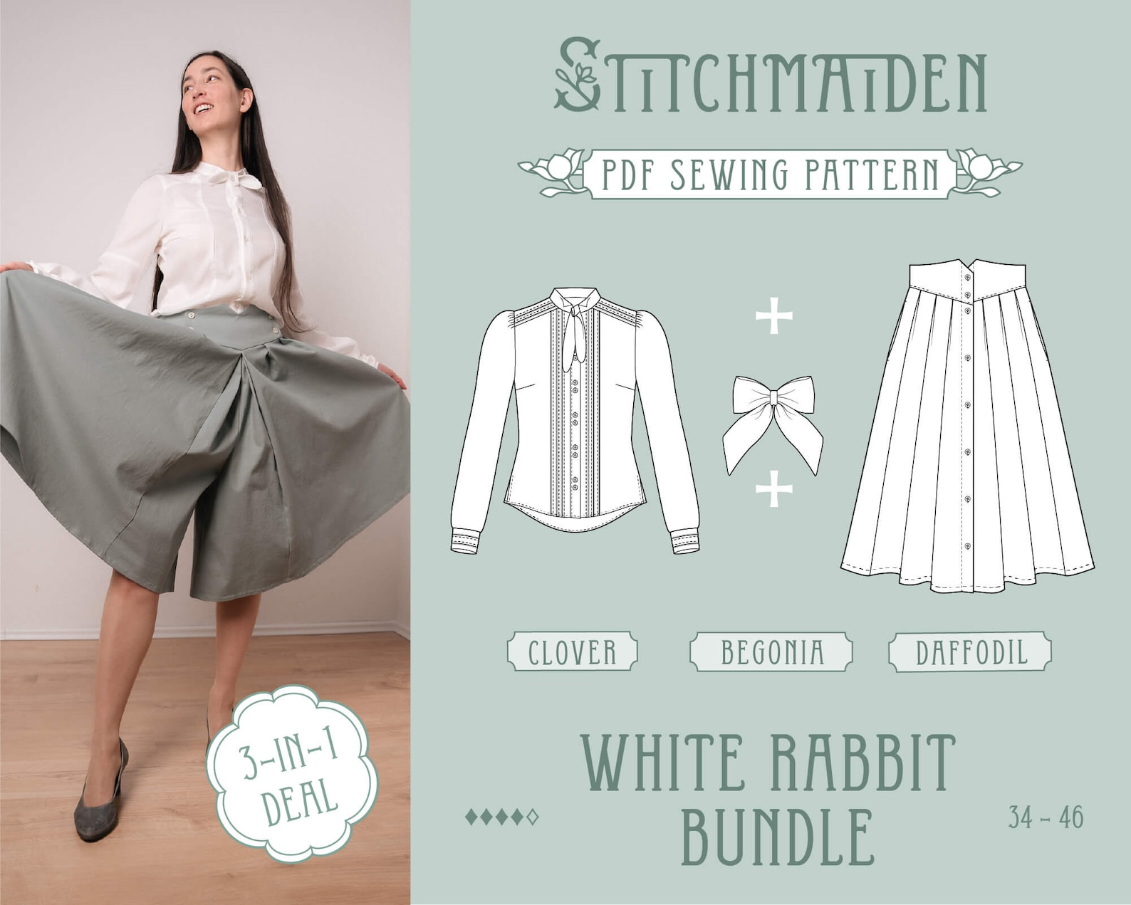 White Rabbit Bundle | EU 34-46 | PDF Sewing Pattern | Instant Download ...