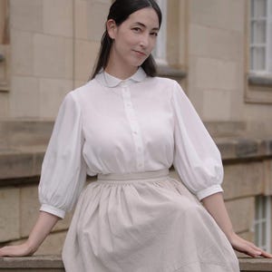 Snapdragon Blouse | EU 34-46 | PDF Sewing pattern | Instant download A4, US Letter, A0 pattern | 3 versions statement sleeve shirt afbeelding 14