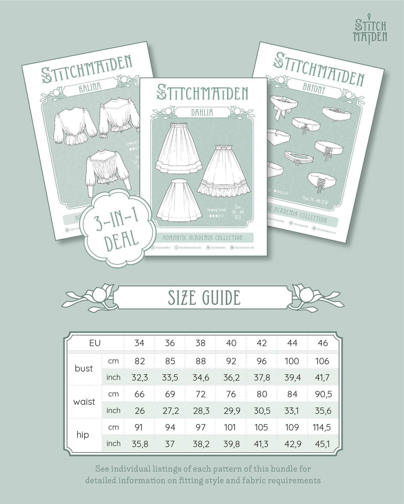 Gibson Bundle | EU 34-46 | PDF Sewing Pattern | Instant Download A4, US ...