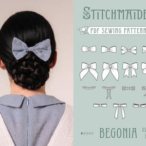 Begonia BOW Bundle | PDF Sewing Pattern - beginner/easy - Multiple Sizes + Cosplay Sizes