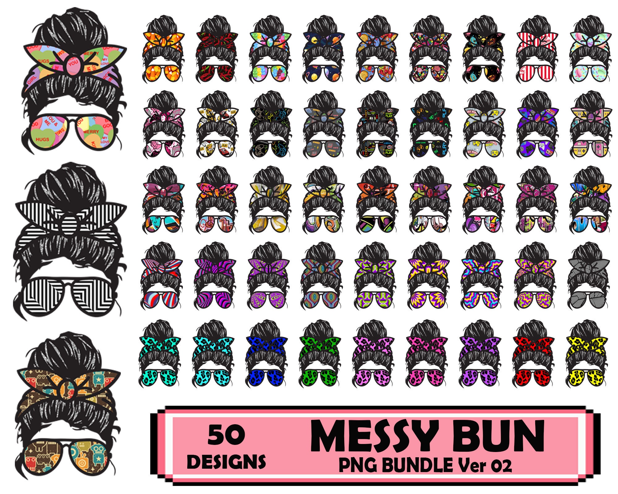 Download Messy Bun PNG Messy Bun Accessories PNG Messy Bun ...
