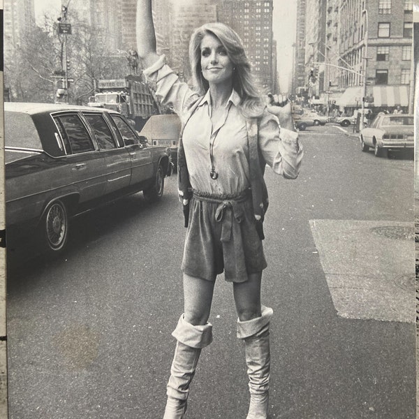 Heather Thomas NYC Photo from the New York Post, Frank Leonardo, staff original print ca 1980's RARE!!!!!!