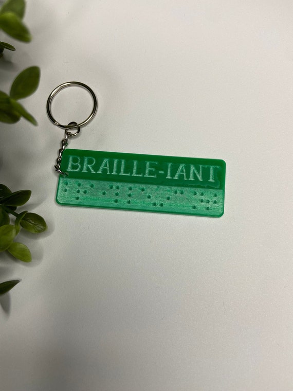 Brailleiant Keyring Blind Braille Gifts Gift for Her Etsy