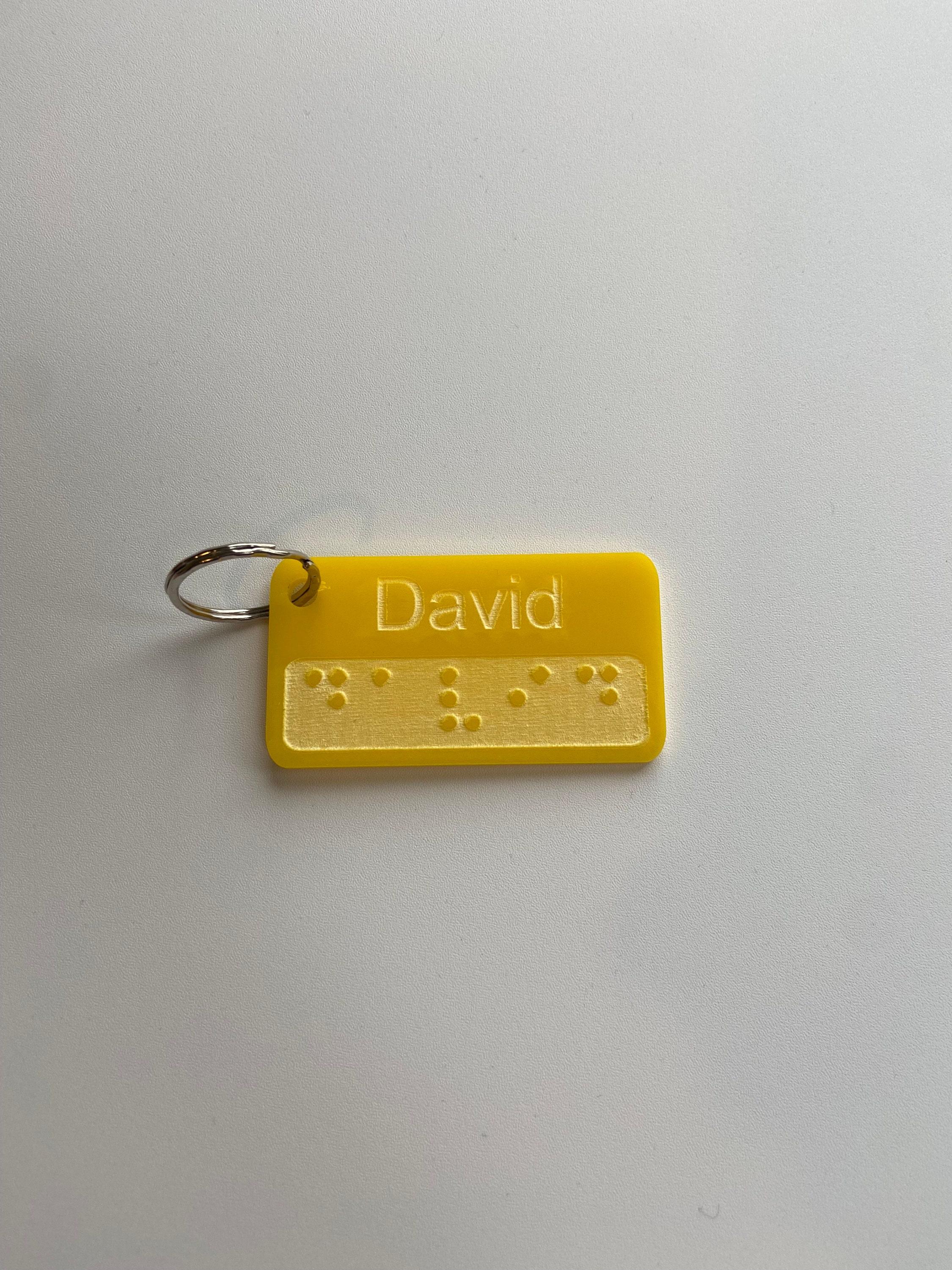 Braille Name Label Keyring Blind Braille Gifts Gift for Etsy UK