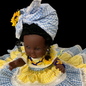 Boneca duas Águas Oxum Yemaya Santeria