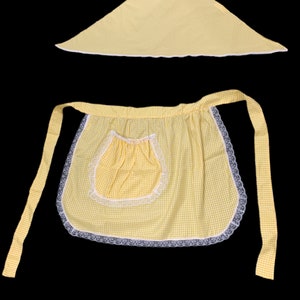 Santeria Yoruba - Apron and Headpiece Kerchief - Delantal y Quilla - for Oshun