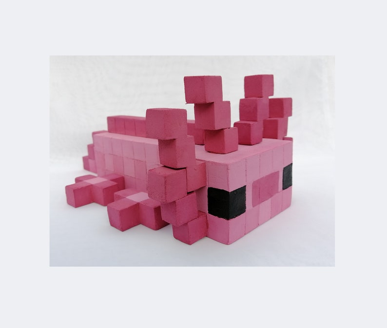 Minecraft Axolotl Pixel Art Etsy