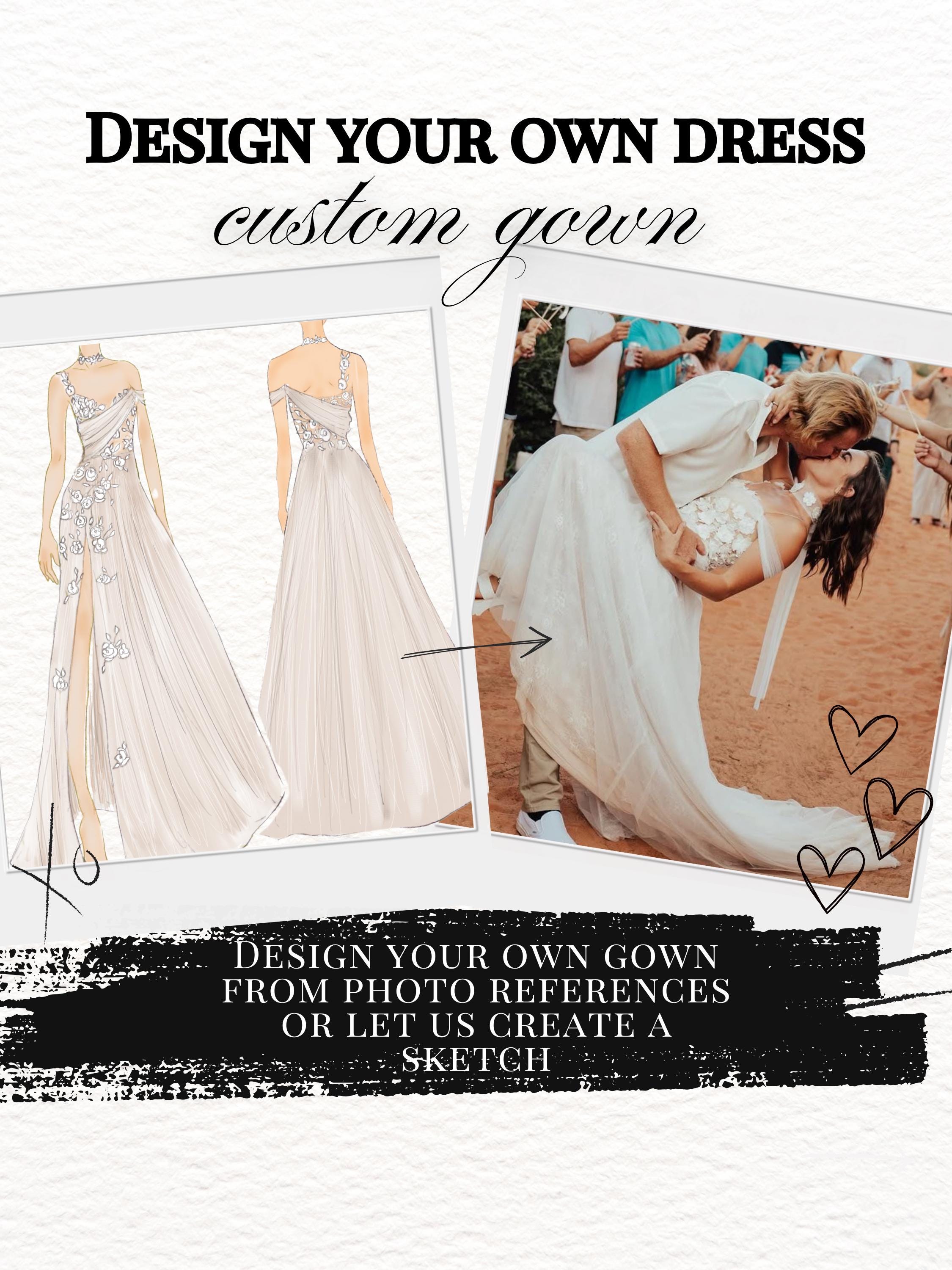 Custom Wedding Dress | Personalized Dress, Design Your Own Dress, Recreate Wedding Dress Custom Wedding Dress | Personalized Dress, Design Your Own Dress, Recreate Wedding Dress