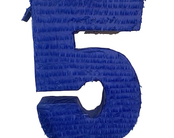 Handmade Solid Color Number Five Pinata