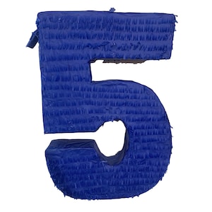 Handmade Solid Color Number Five Pinata