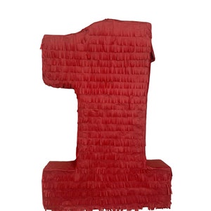 Handmade Solid Color Number One Pinata