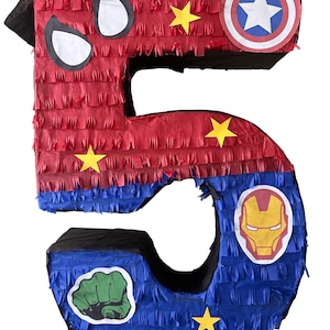 Handmade Superheroes Number  Pinata