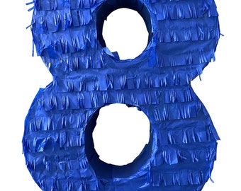 Handmade Solid Color Number Eight Pinata