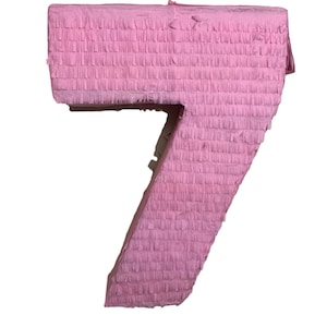 Handmade Solid Color Number Seven Pinata