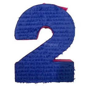 Handmade Solid Color Number Two Pinata