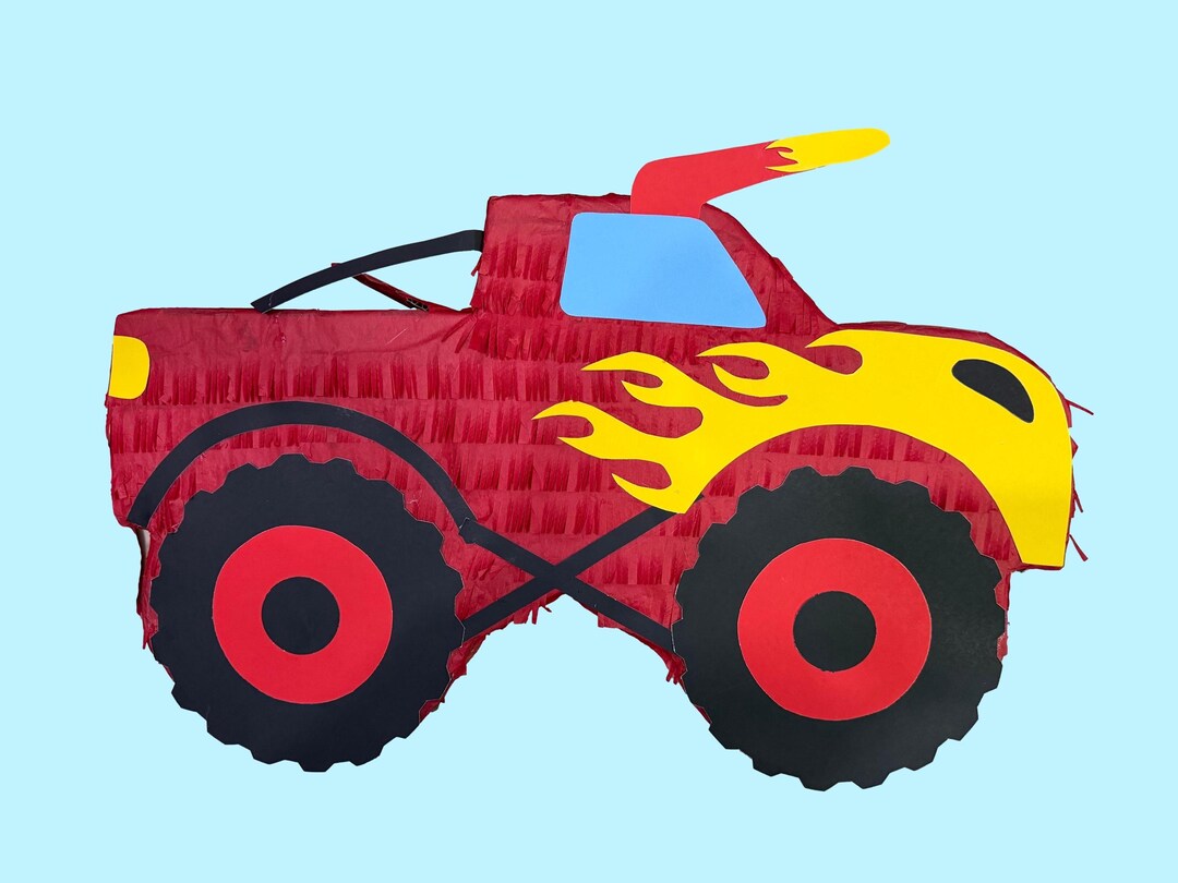 Handmade Bull Red Monster Truck Pinata - Etsy