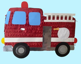 Handmade Fire Truck Pinata