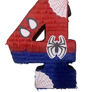 Handmade Spiderhero Number  Pinata