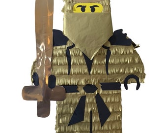 Handmade Gold Ninja Pinata