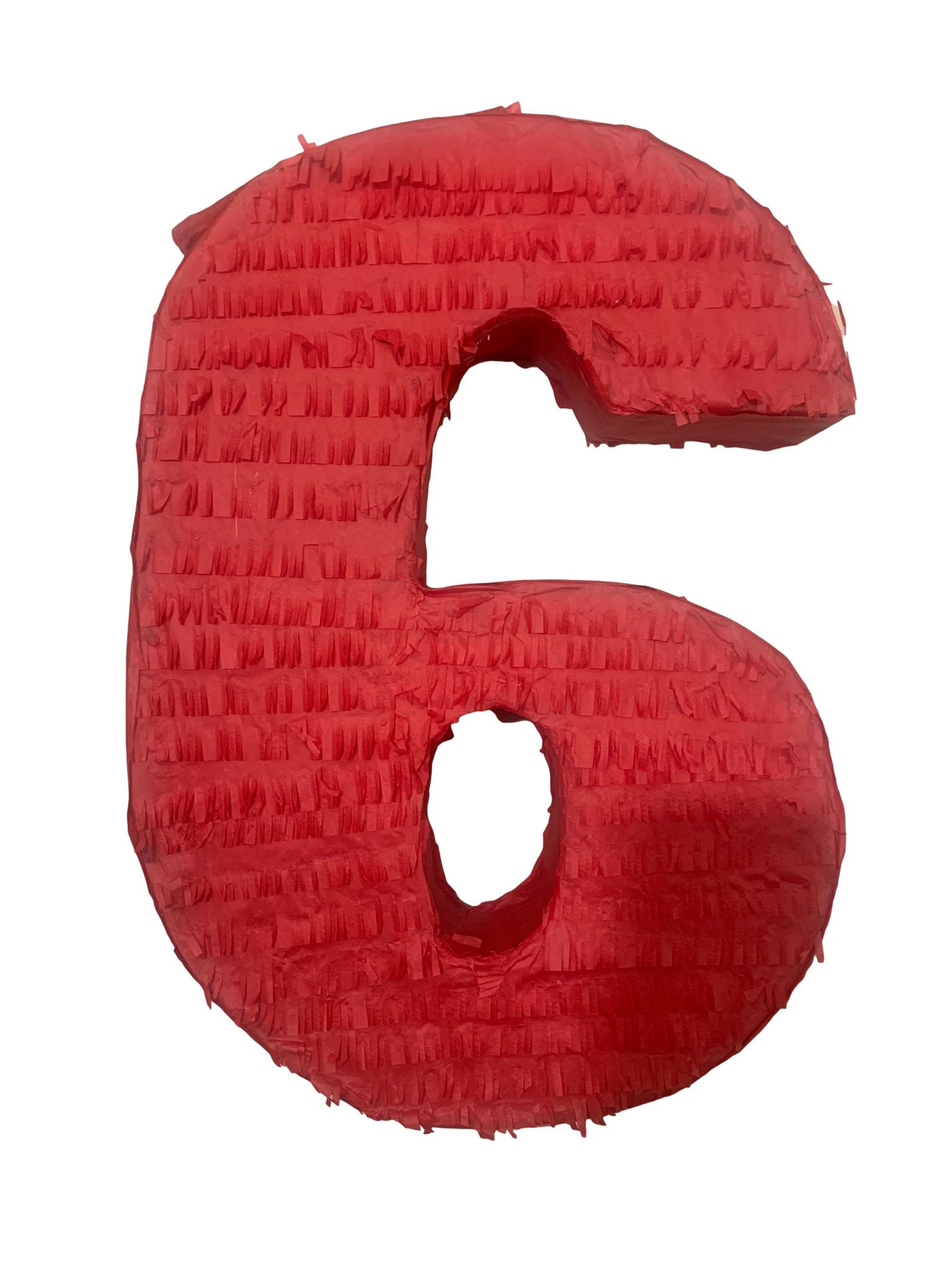 Handmade Solid Color Number Six Pinata