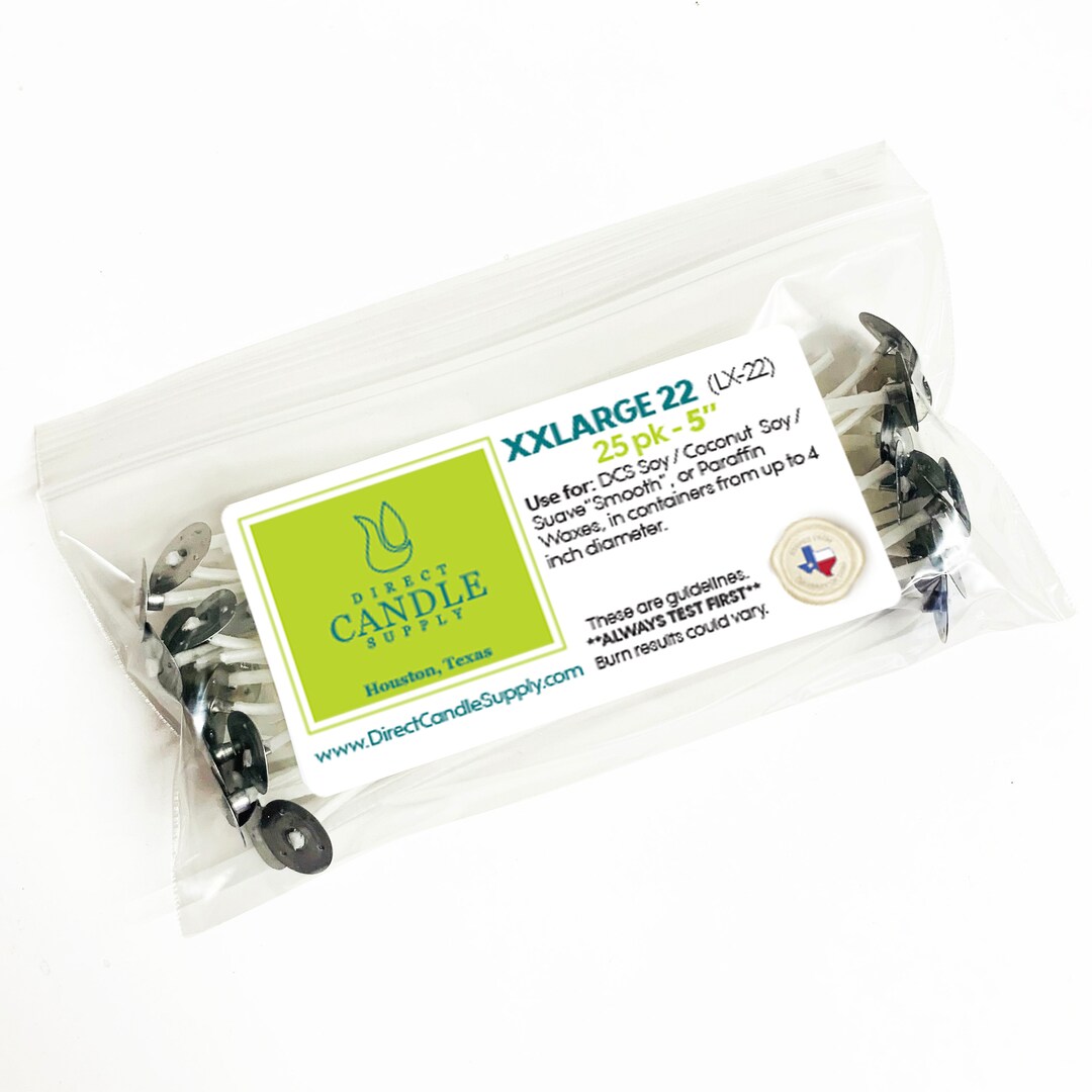 LX22 Wicks 25 Pack Wicks for Use With Our Coconut and Soy Blends Etsy