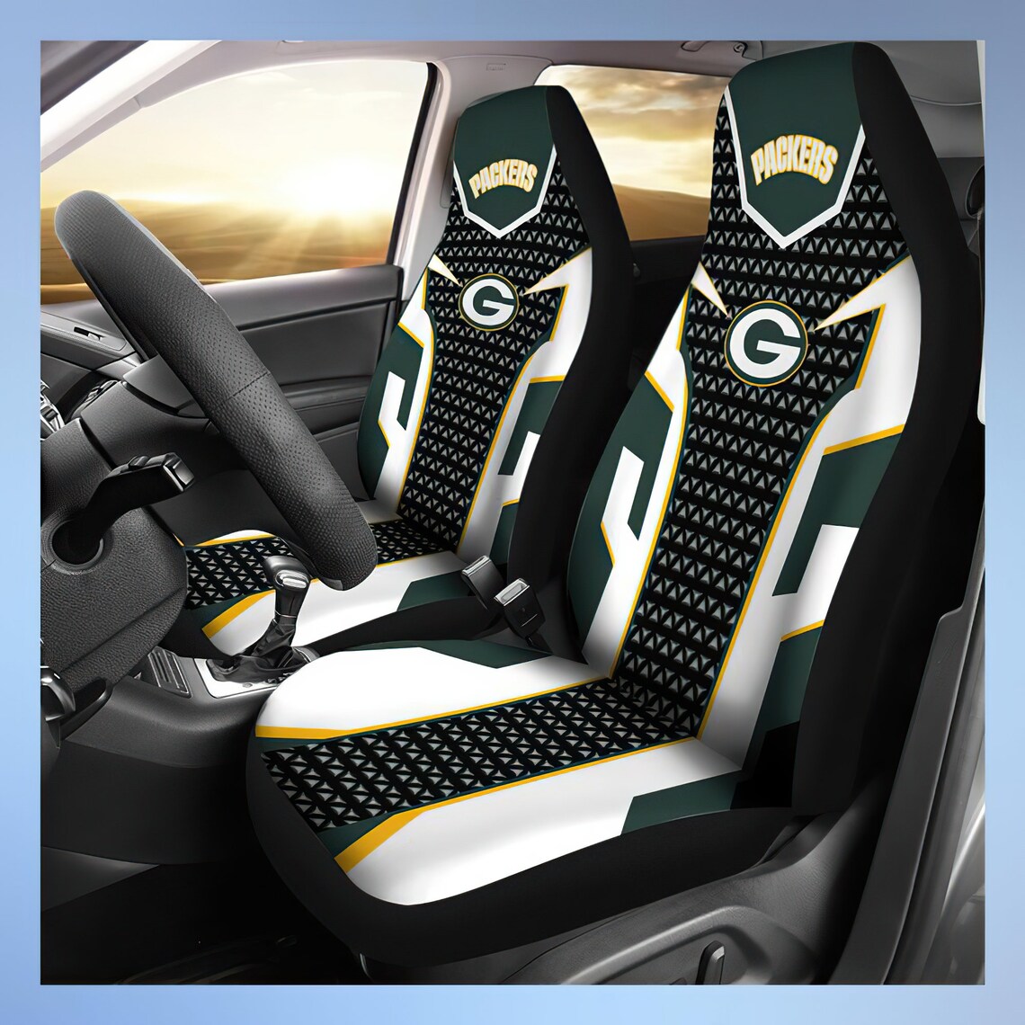 Green Bay Packers NFL Car Seat Covers 3DNFL Green Bay Packers Etsy