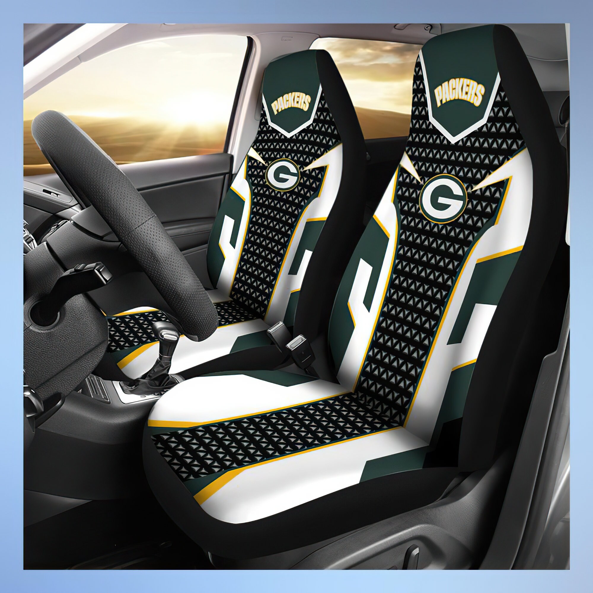 Green Bay Packers NFL Car Seat Covers 3DNFL Green Bay Packers Etsy