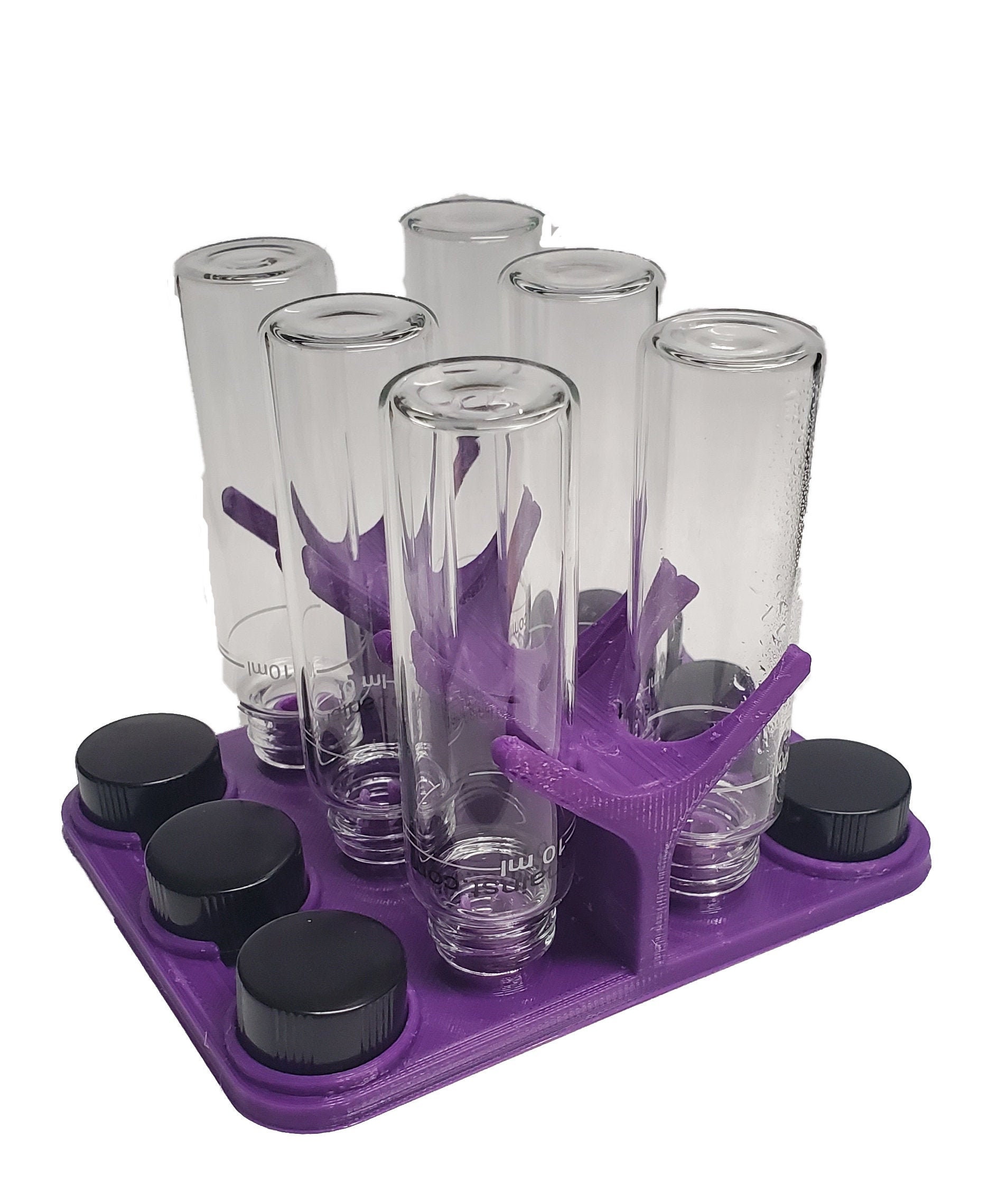 Rejilla de secado de cubetas Hanna (capacidad para 6 u 8 cubetas) - Accesorio de kit de prueba impreso en 3D para análisis de agua de acuario