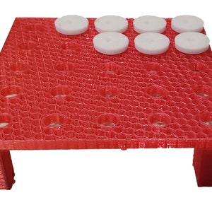 Honeycomb Frag Rack with 25 Frag Plugs 3D Printed