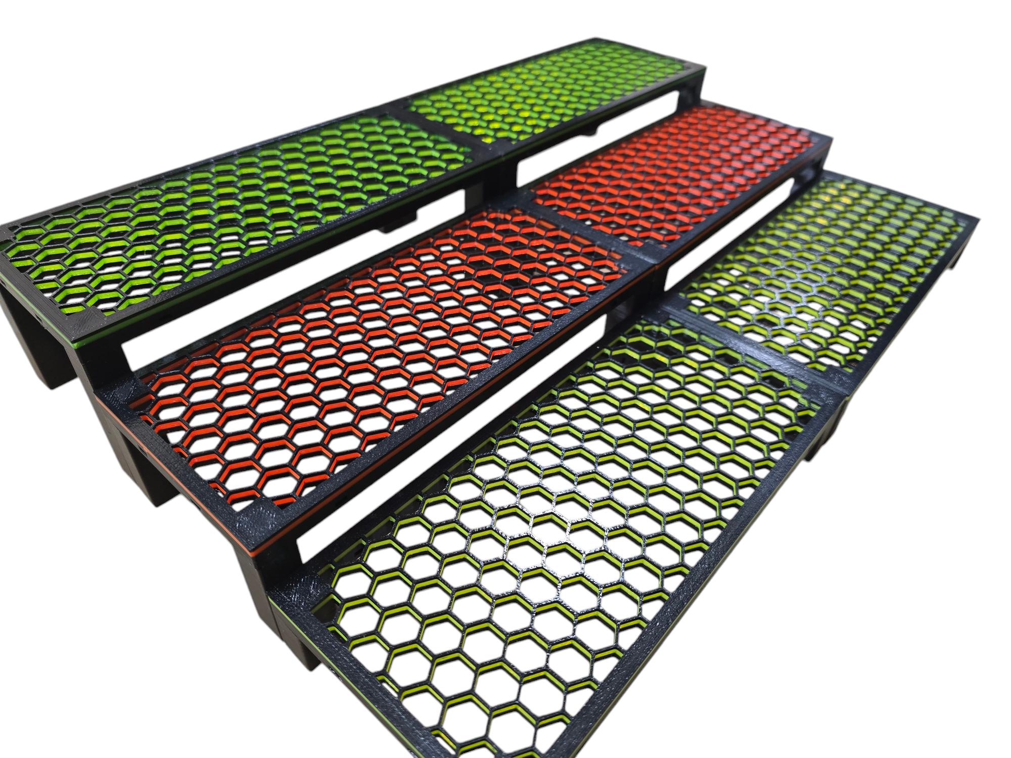 3 tier honeycomb frag rack system for IM Fusion 25 | Free Standing Aquarium Rack | 3D Printed Coral Rack