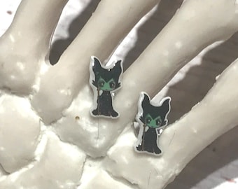 Pendientes de tachuela maléfica pendientes de semental villano pendientes de Halloween pendientes de princesa pendientes de maléfica joyería disney pendientes de tachuelas de disney pendientes de tachuelas de disney