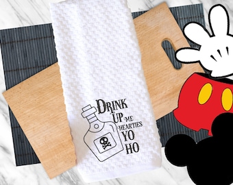 pirates kitchen towel pirates hand towel Caribbean pirates home decor yo ho pirates life for me towel pirate themed bathroom pirates gift