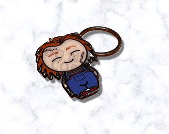 pins in the head keychain Halloween keychain evil clown keychain horror movie keychain Michael keychain evil doll keychain 80's horror movie