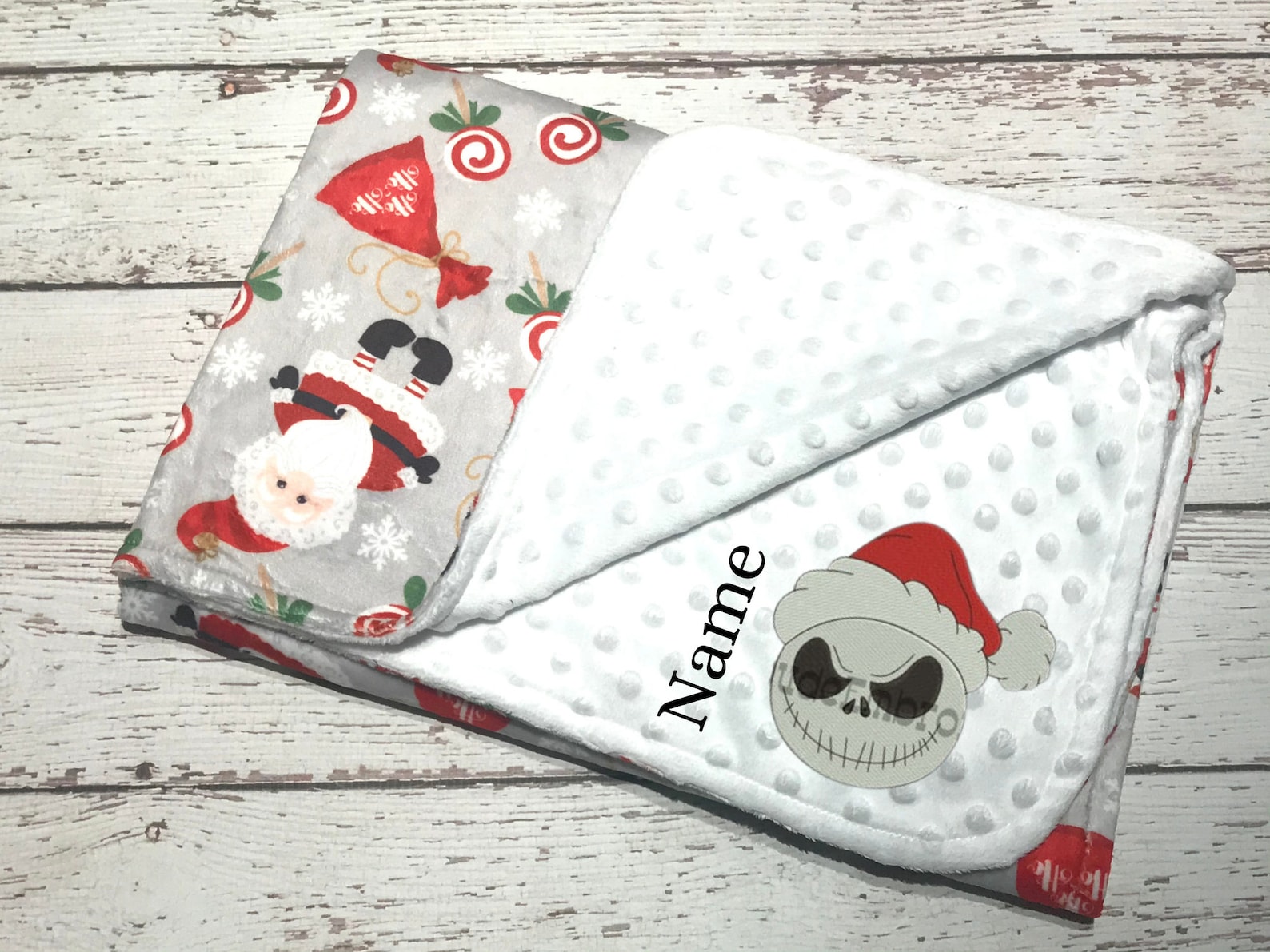 Nightmare before Christmas baby blanket Christmas minky baby Etsy