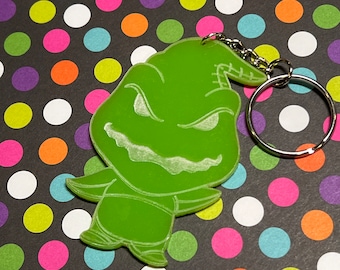 Nightmare keychain spooky goblin Christmas keychain nightmare acrylic keychain boogie acrylic keychain