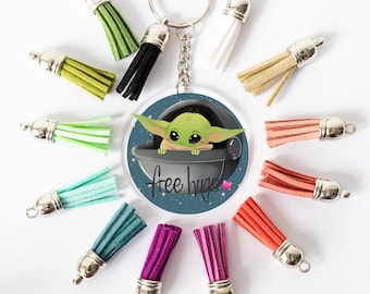 baby alien acrylic keychain custom acrylic baby green alien keychain birthday gift alien backpack tag zipper pull custom acrylic keychain