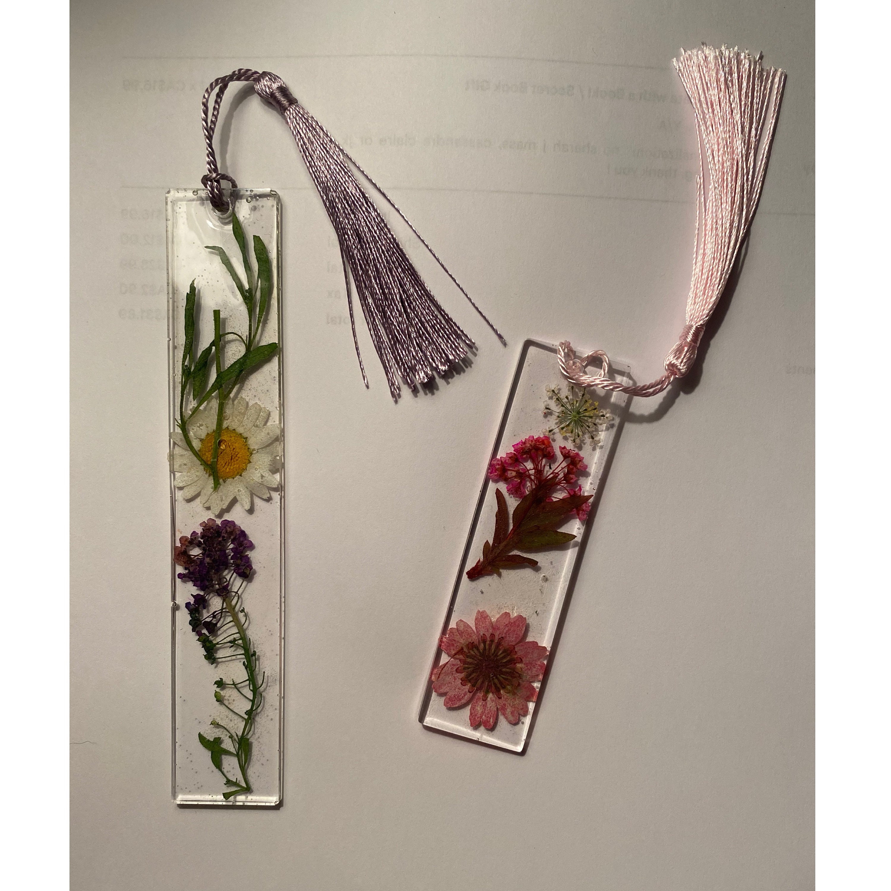 Dried Flower Bookmark Tall Etsy