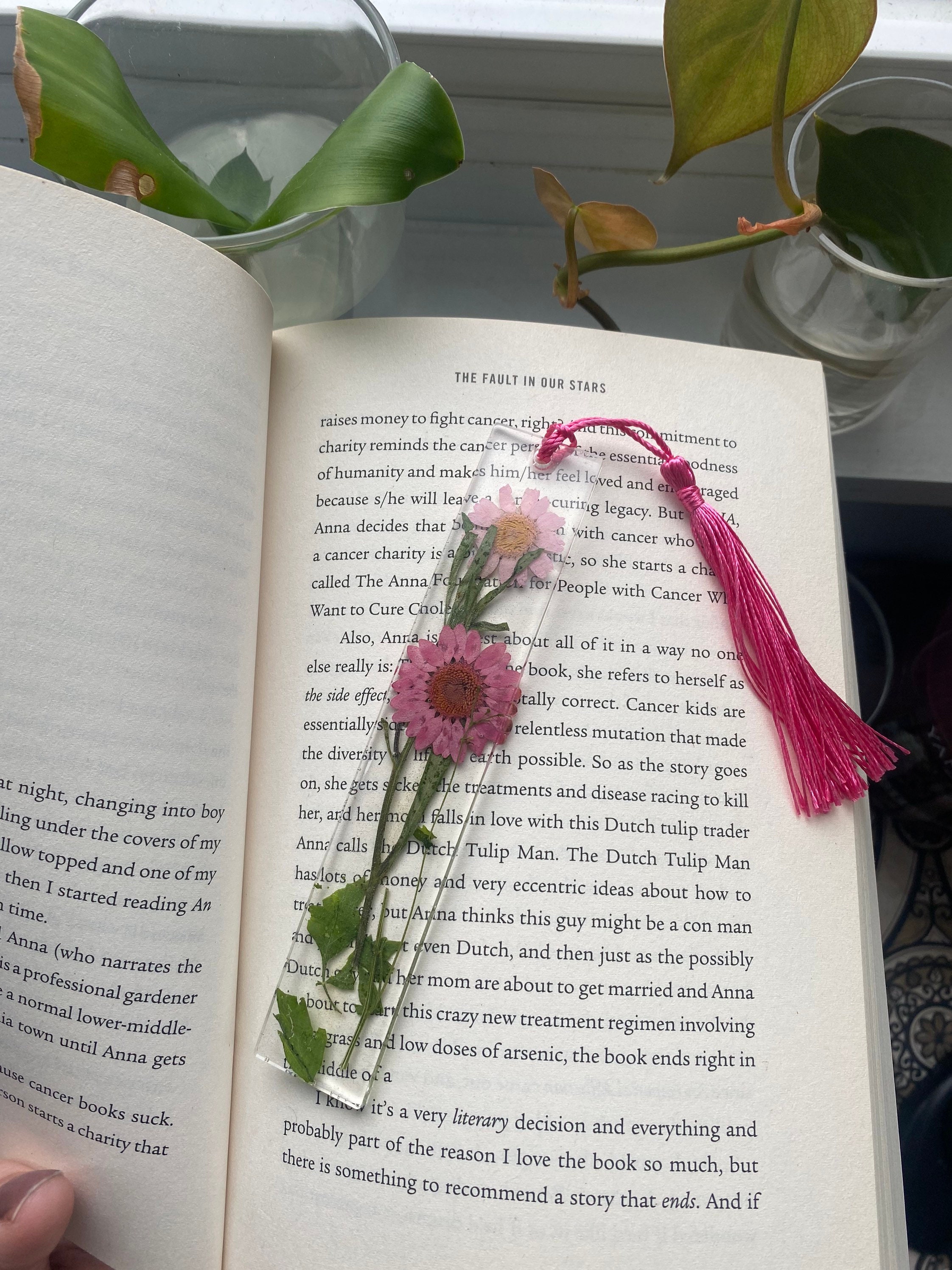 Dried Flower Bookmark Tall Etsy