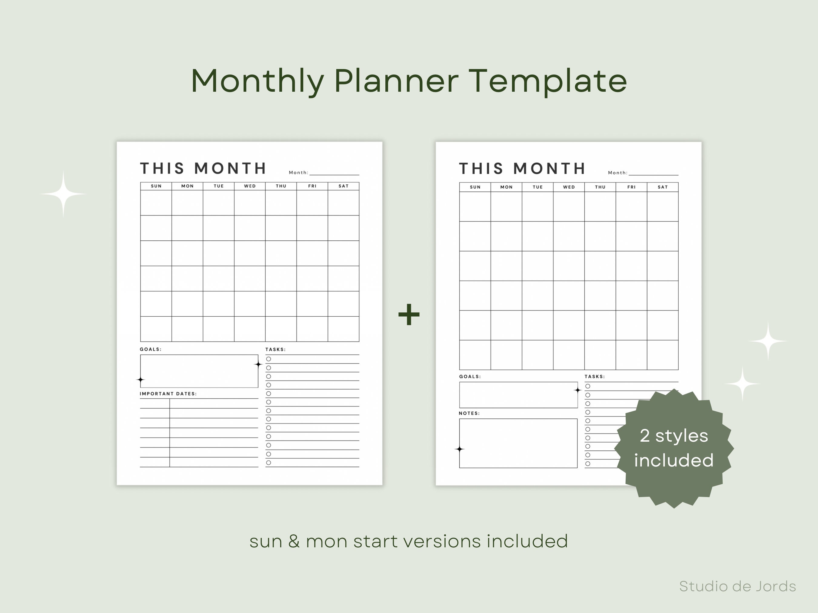 Minimalist Aesthetic Planner Set Daily Planner Weekly - Etsy