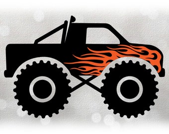 Free Free 125 Silhouette Simple Monster Truck Svg SVG PNG EPS DXF File