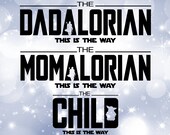 Family Clipart Value Pack Bundle quot Dadalorian, Momalorian, Child quot w quot This is the Way quot from Star Wars Mandalorian Digital Download SVG PNG