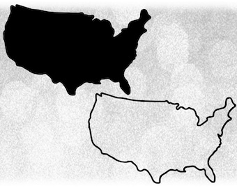 Download Usa Outline Svg Etsy